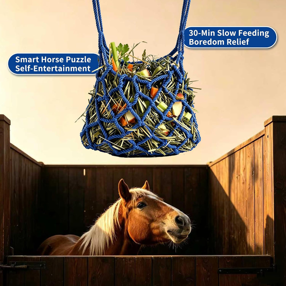 Horse Feeder Ball Toy for Stable: 1Sec Quick-Fill Hay