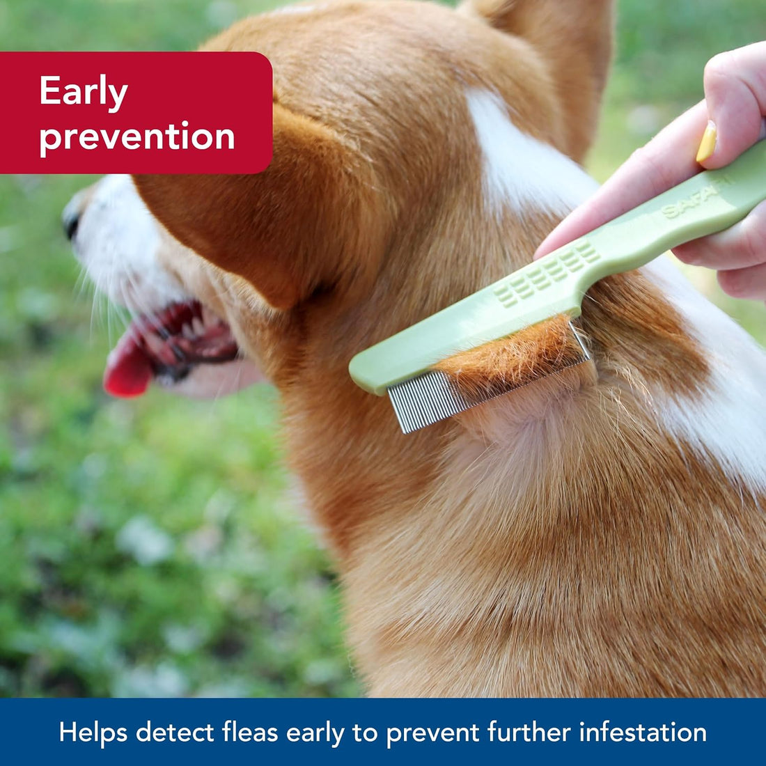 Coastal Pet Safari Double Row Comb - Helps Dry Skin
