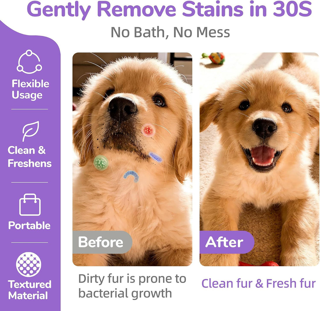 Dog Eye Wipes, 120 Count Cat Eyes Cleaning Wipes Gentle Pet Tear