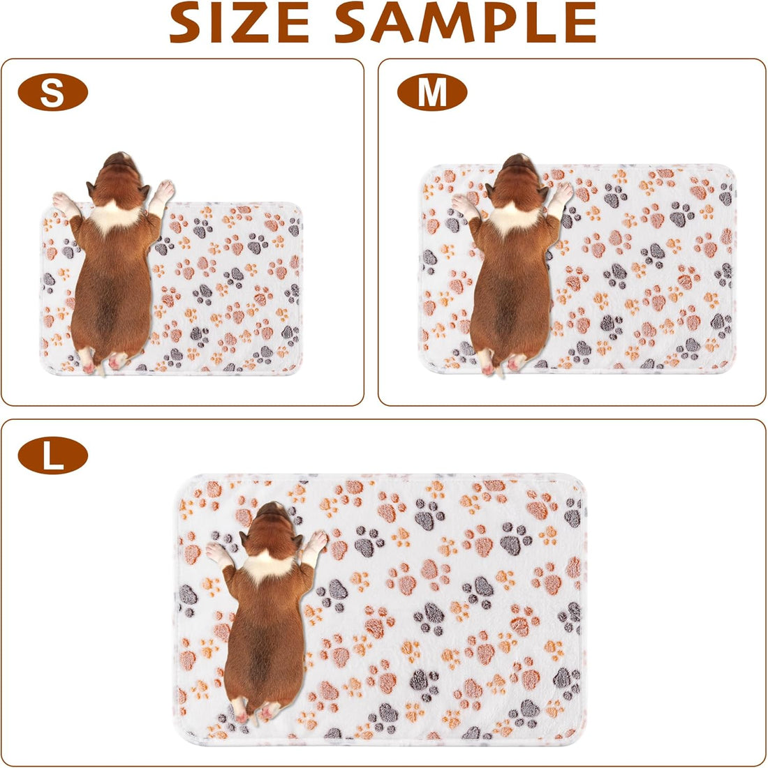 1 Pack 3 Blankets Fluffy Premium Fleece Soft Pet Blanket Flannel