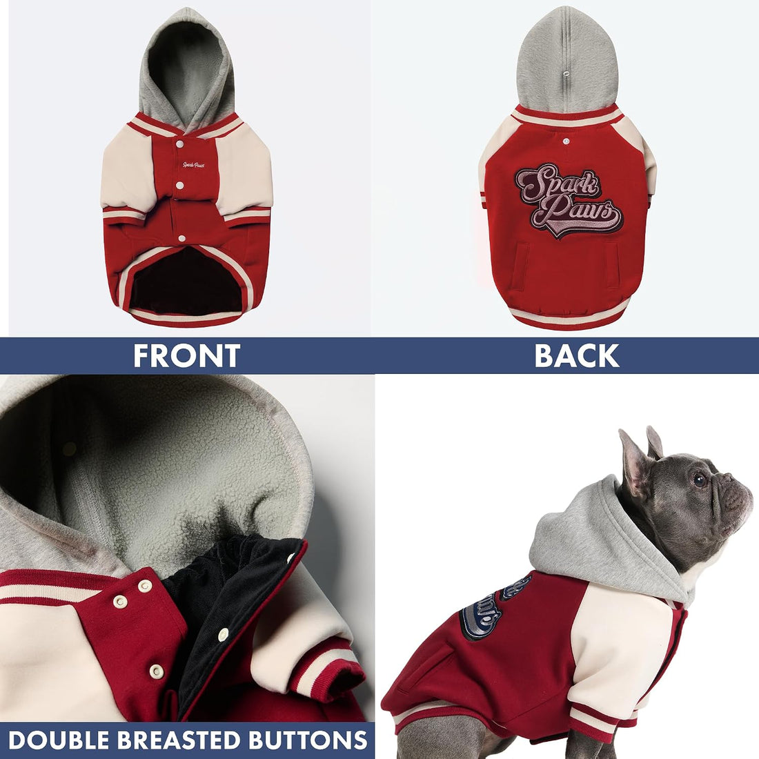 Spark Paws Varsity Dog Jacket