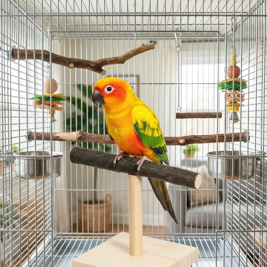Bird Perch Stand Bird Training Stand Portable Tabletop Parrot Stands