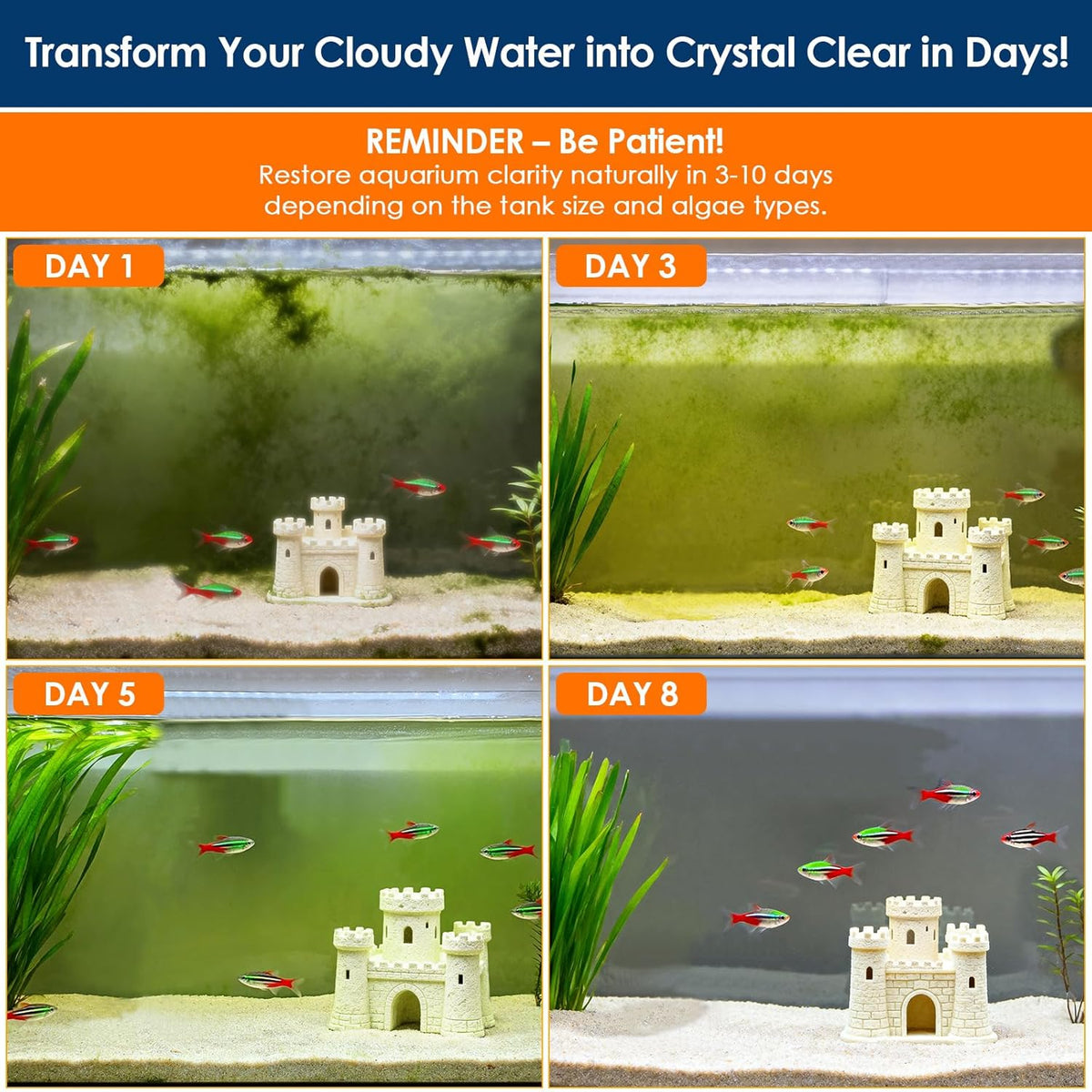 AquaMiracle Aquarium Filter with U - V Light & Filter Sponge