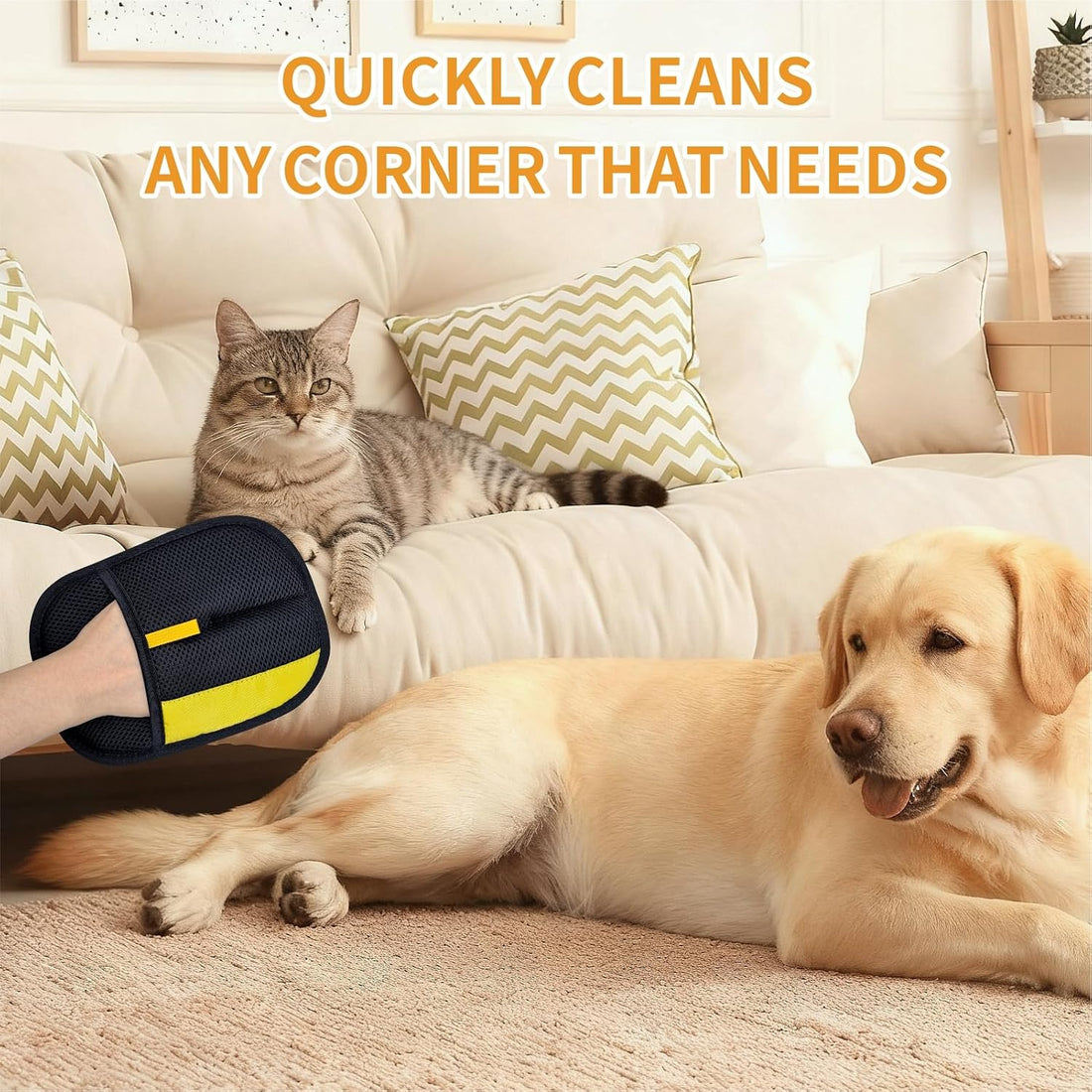 XIDEAEO Pet Hair Removal Glove for Dogs & Cats