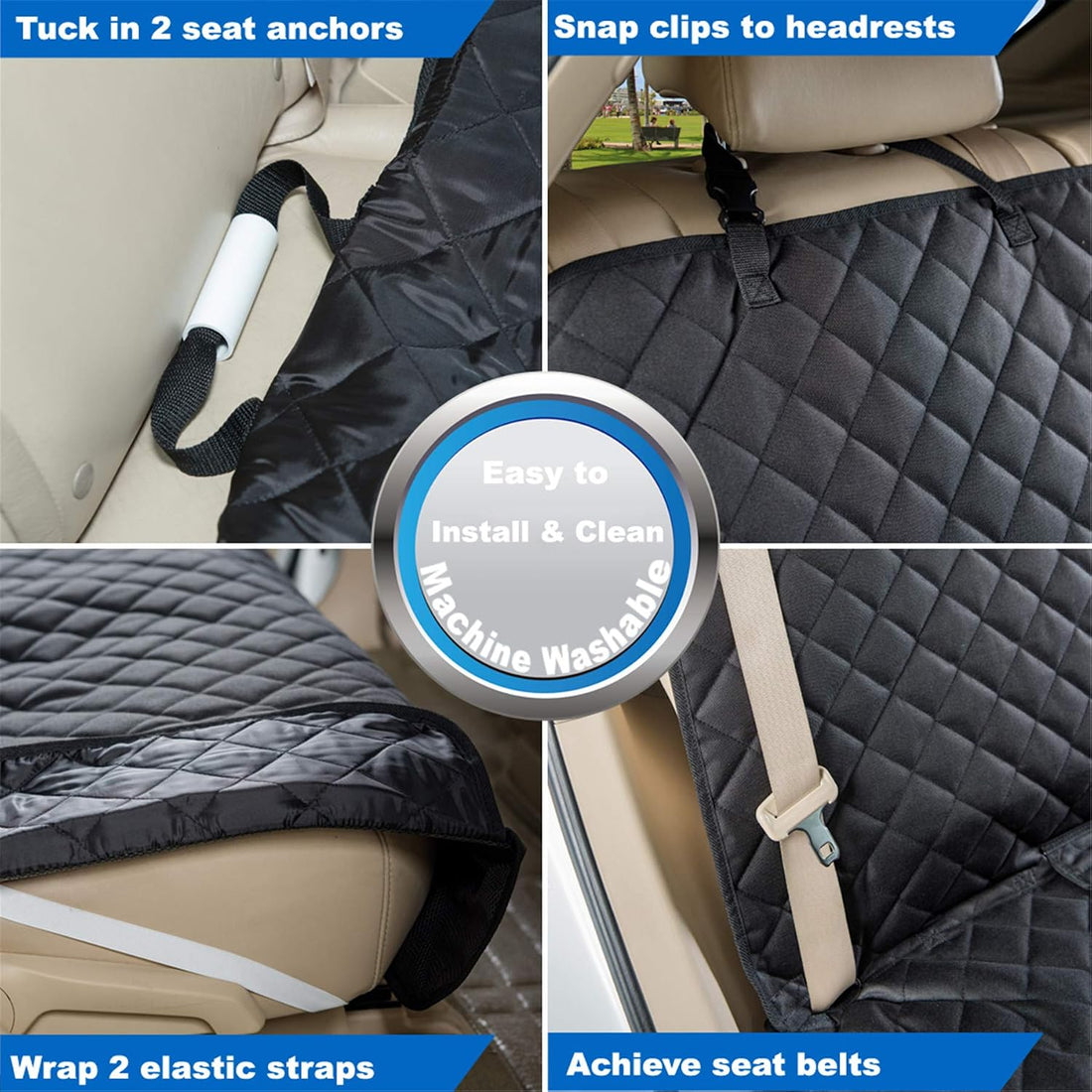 VIEWPETS Bench Car Seat Cover Protector - Waterproof