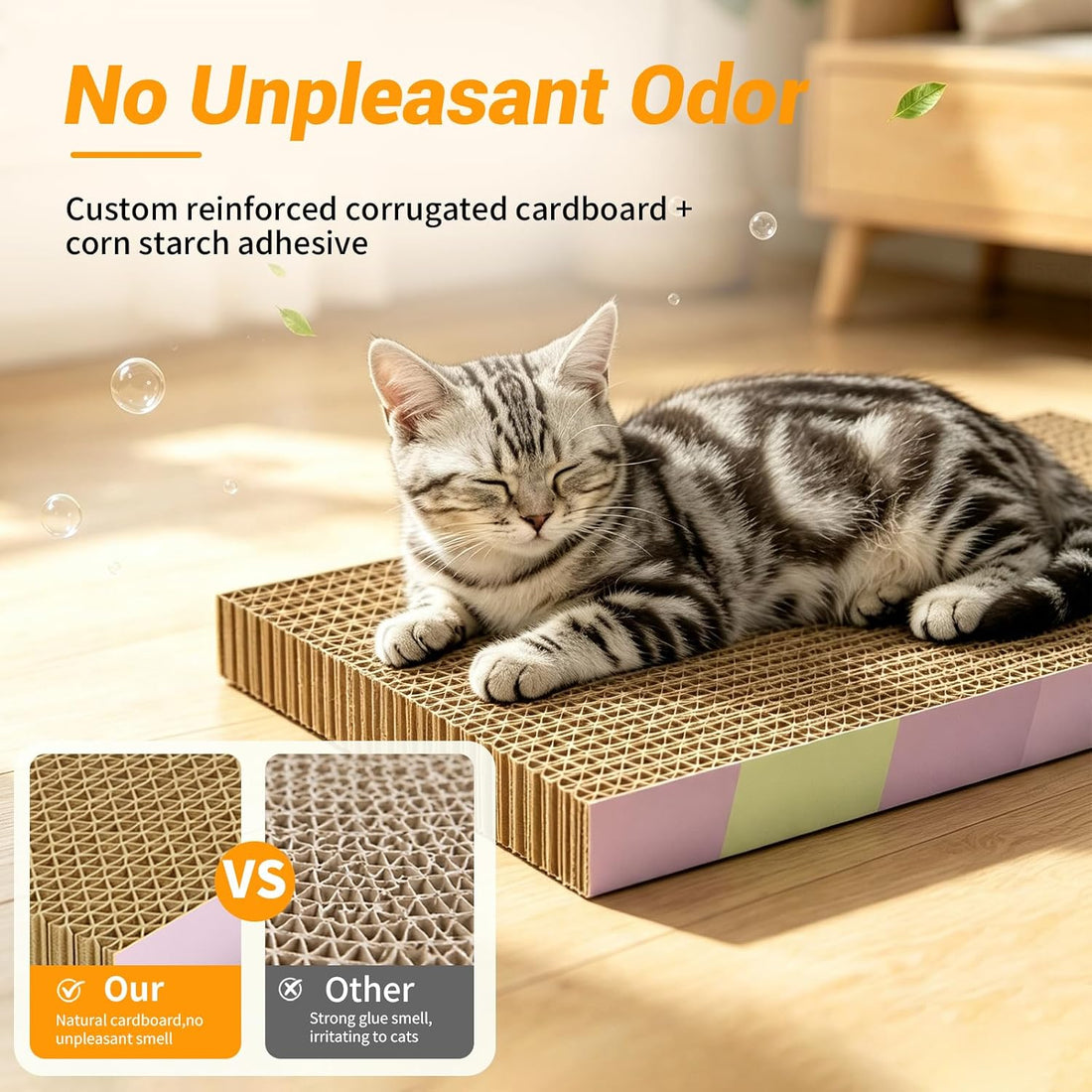 5-Pack Reversible Cat Scratcher Pad, Durable Scratching Board