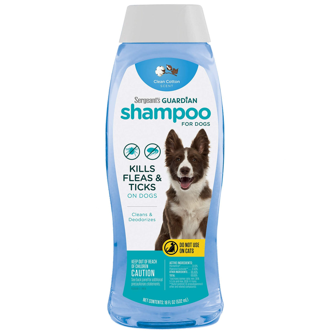 Sergeant's Guardian Flea & Tick Shampoo Dogs, Kills Eggs 30 Days, 18oz