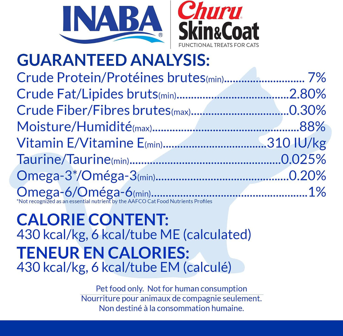 INABA Churu Skin Coat Lickable Cat Treats, Variety Jar, 50ct