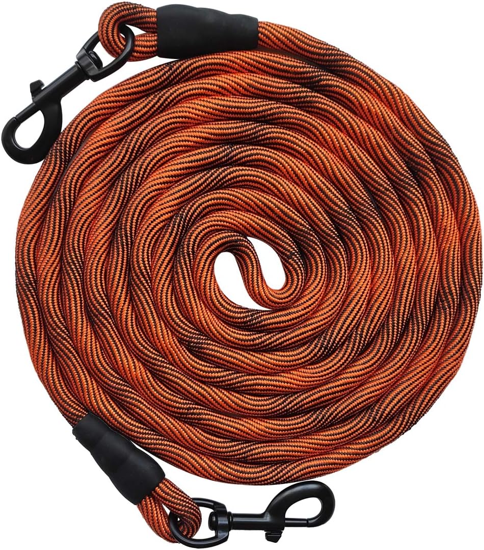 BTINESFUL Dog Tie Out, Check Cord Long Tether Rope Leash