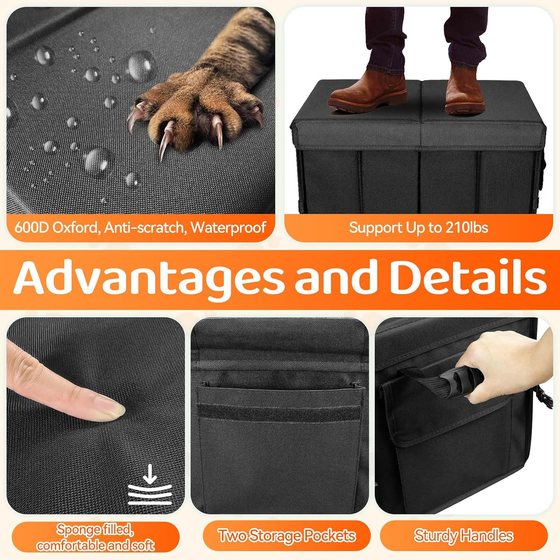 Car Seat Extender for Dogs, Backseat Extender for Large Dog up to 180