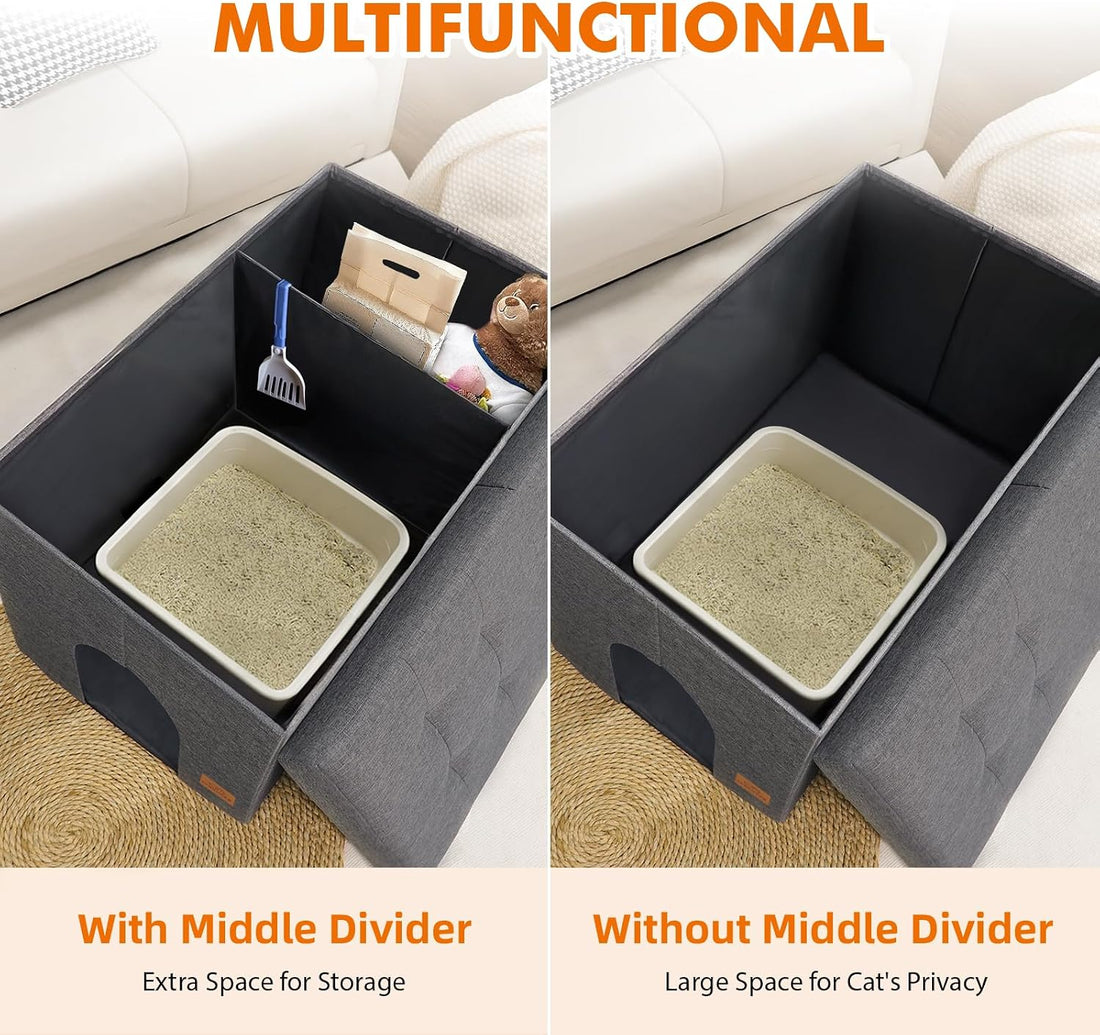 Zerbuger Cat Litter Box Enclosure Furniture for Odor Control