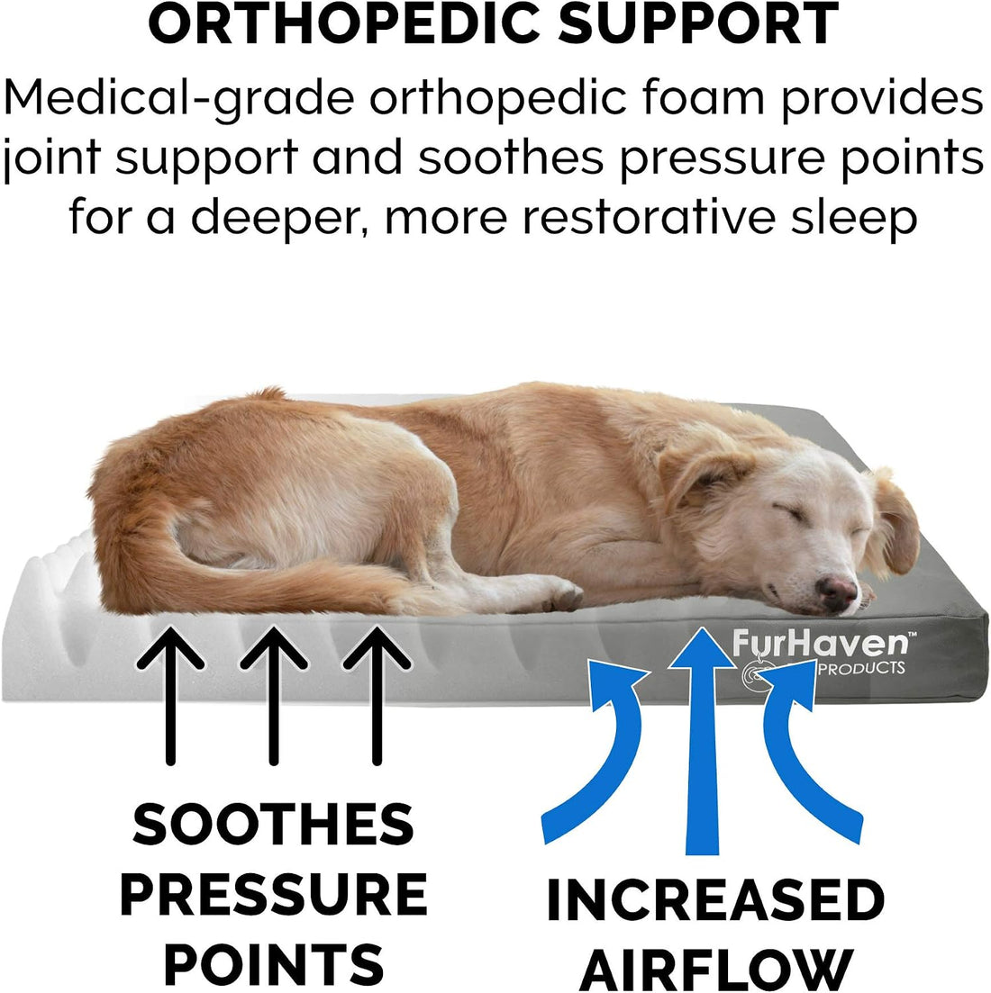 Furhaven Water-Resistant Orthopedic Dog Bed for Medium/Small Dogs w/