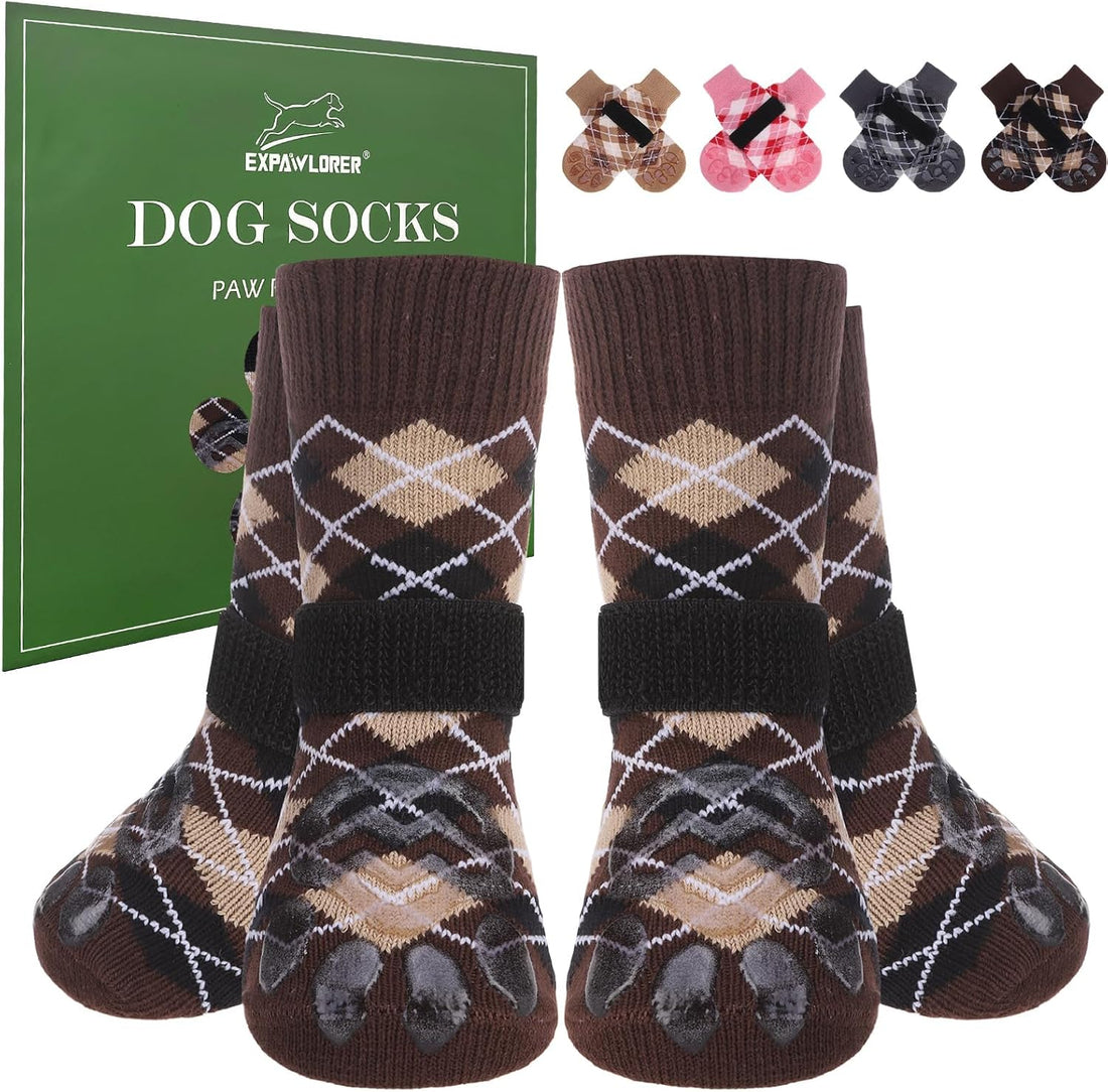 EXPAWLORER Dog Socks to Prevent Licking Paws,Anti Slip Dog Shoes