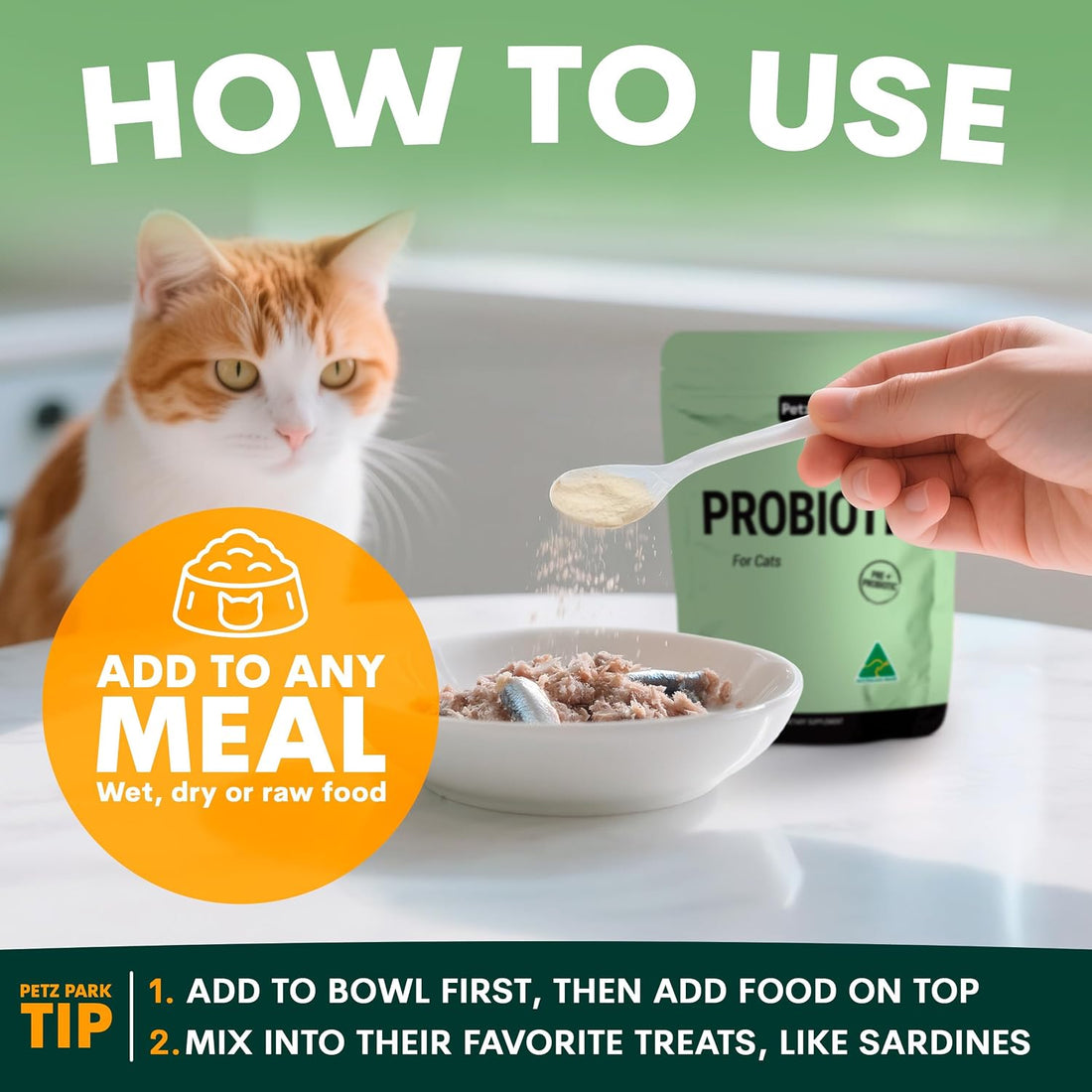 Petz Park Cat Probiotic Powder for Digestive Health
