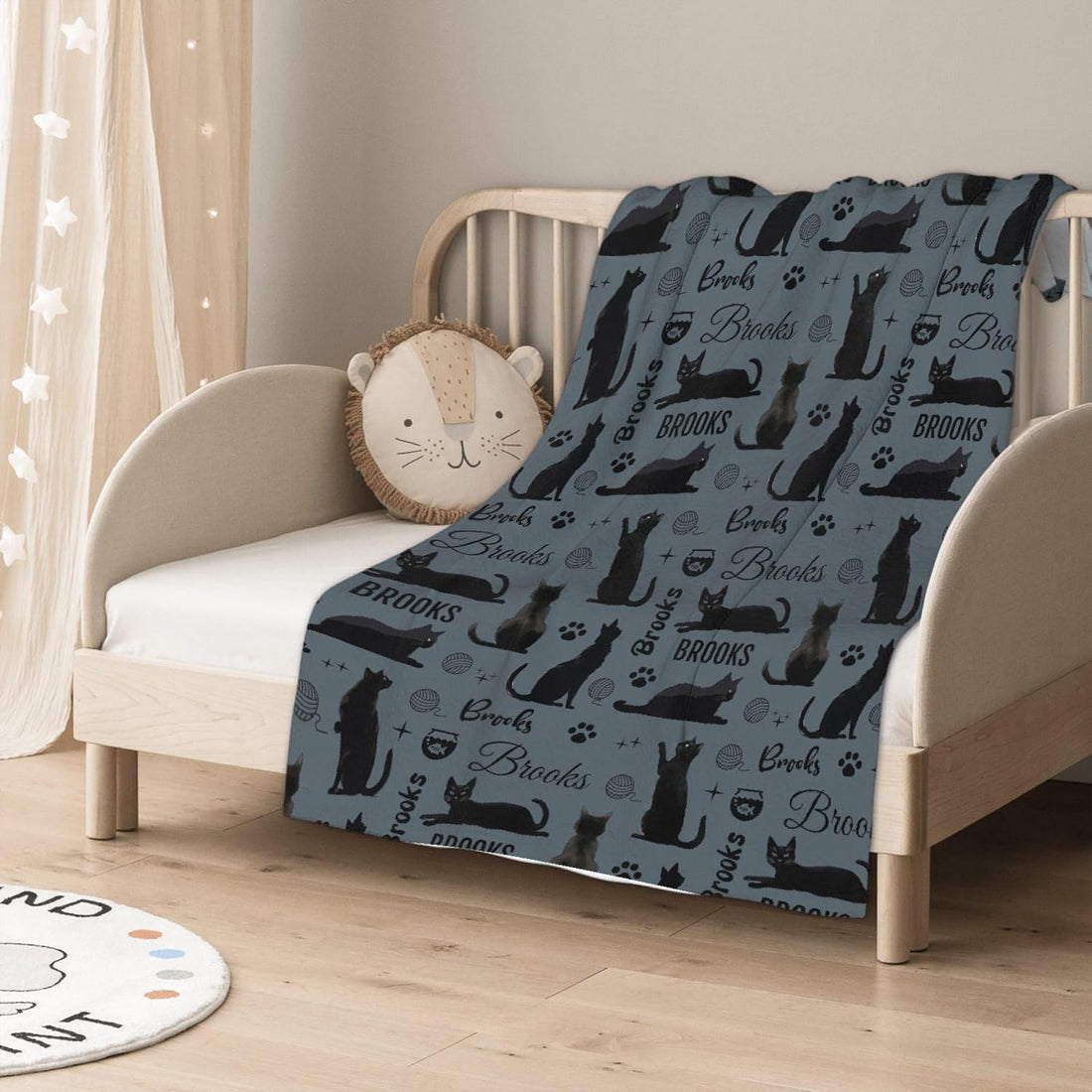 Custom Black Cat Blanket,Personalized Blankets,Custom Blanket