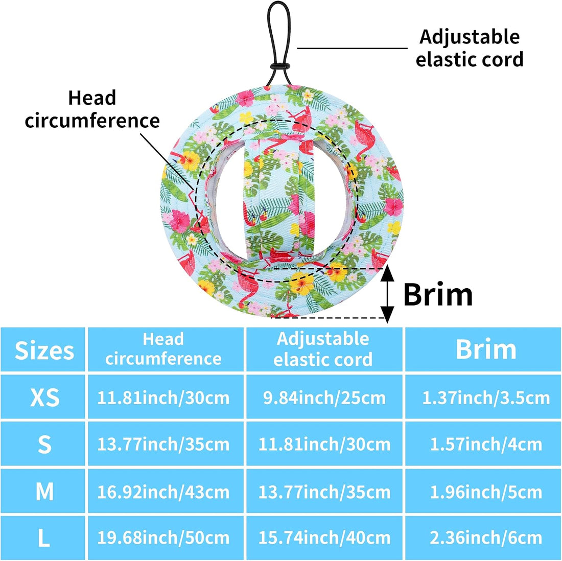 JpGdn Dog Hat for Medium Dogs with Ear Hole Round Brim Bucket Outdoor