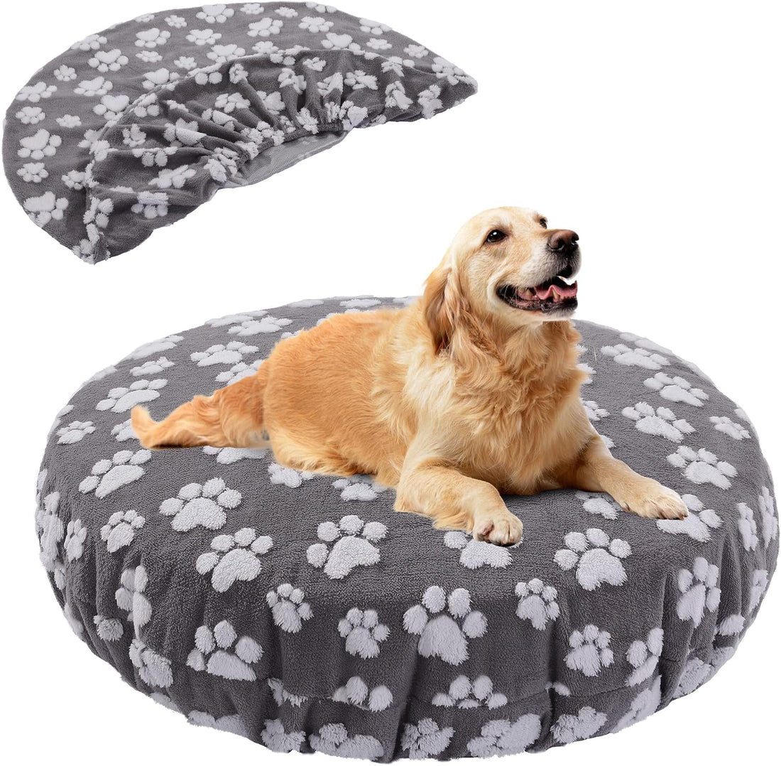BALAPET Washable Dog Bed Covers Replacement Round Waterproof Bed