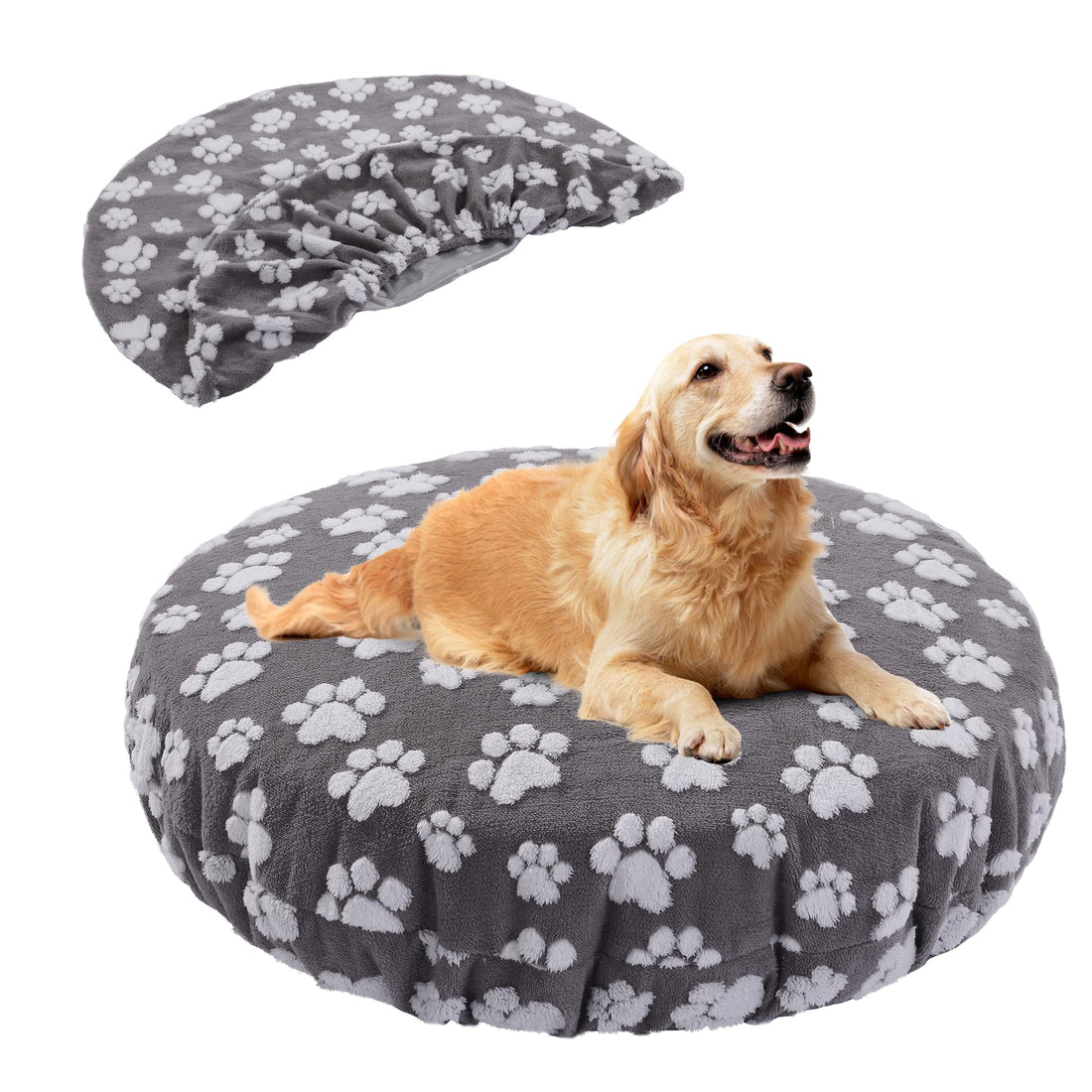 BALAPET Washable Dog Bed Covers Replacement Round Waterproof Bed