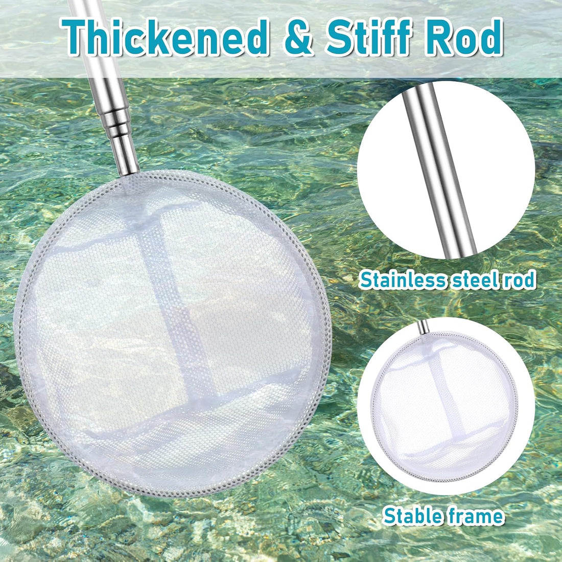 4 PCS Fish Tank Shrimp Net Extendable Handle