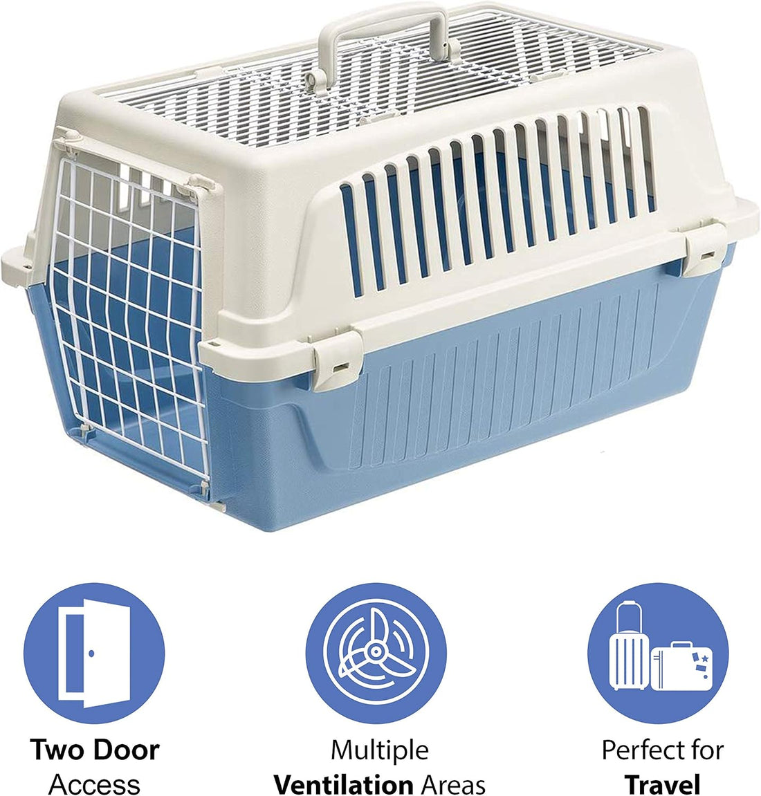 Ferplast Atlas Pet Carrier | Small Pet Carrier for Dogs & Cats w/Top