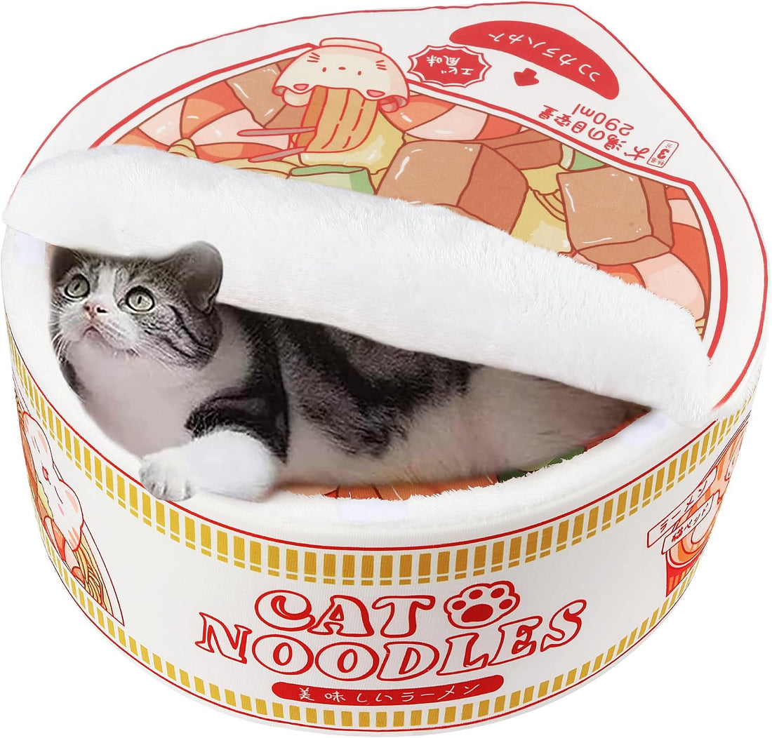寵幸 Ramen Noodle Dog & Cat Bed,Keep Warm and Super Soft Creative Pet