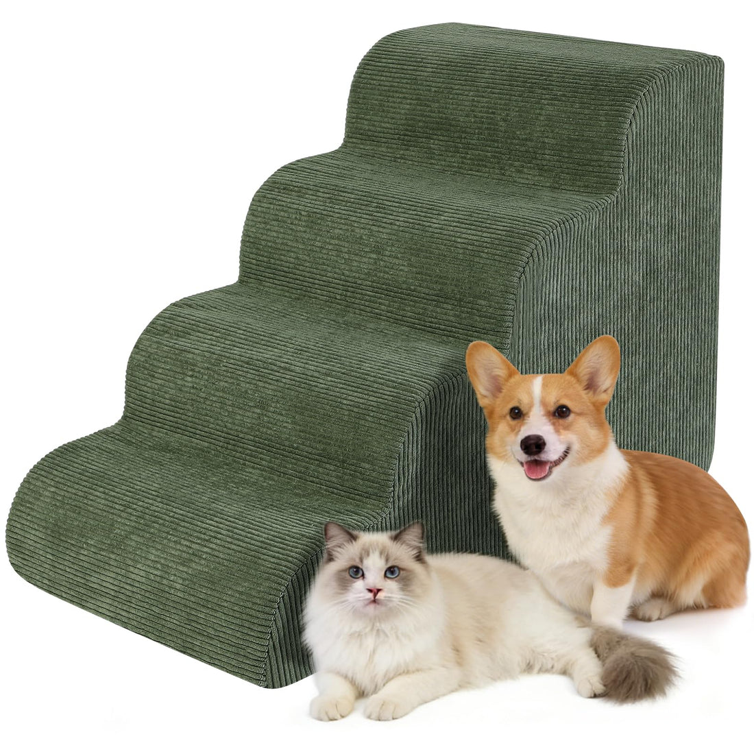 Olaivy Dog Stairs for Small Dogs 17.7" H