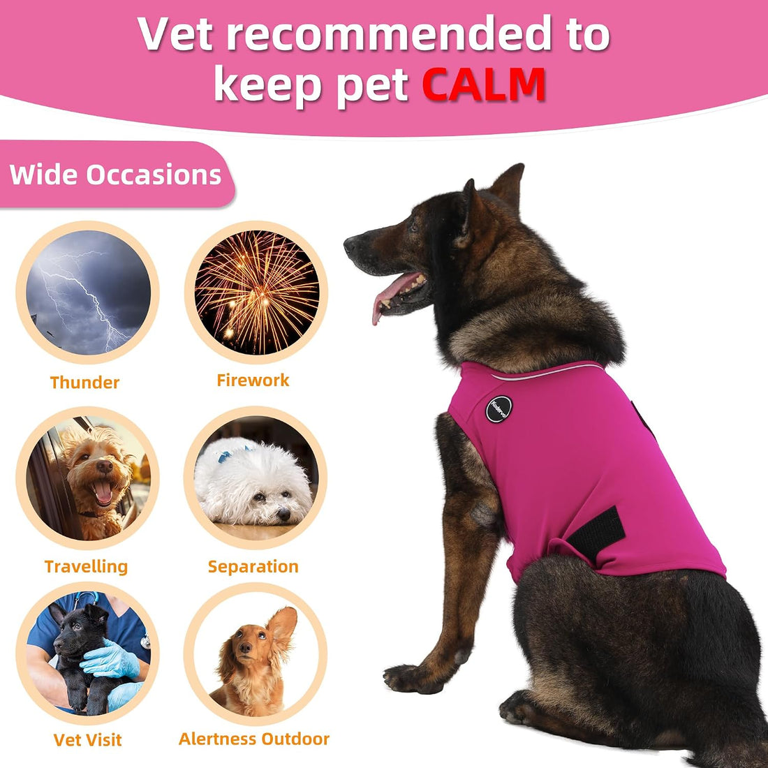 Dog Anxiety Jacket, Skin-Friendly Dog Calming Shirt