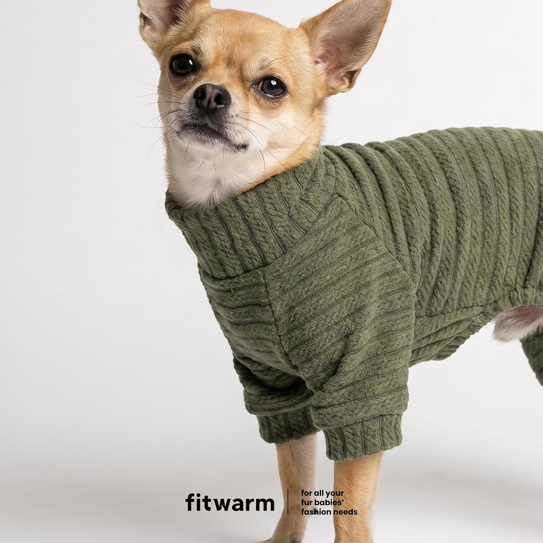 Fitwarm Turtleneck Knitted Dog Sweater Puppy Pajamas Thermal Doggie