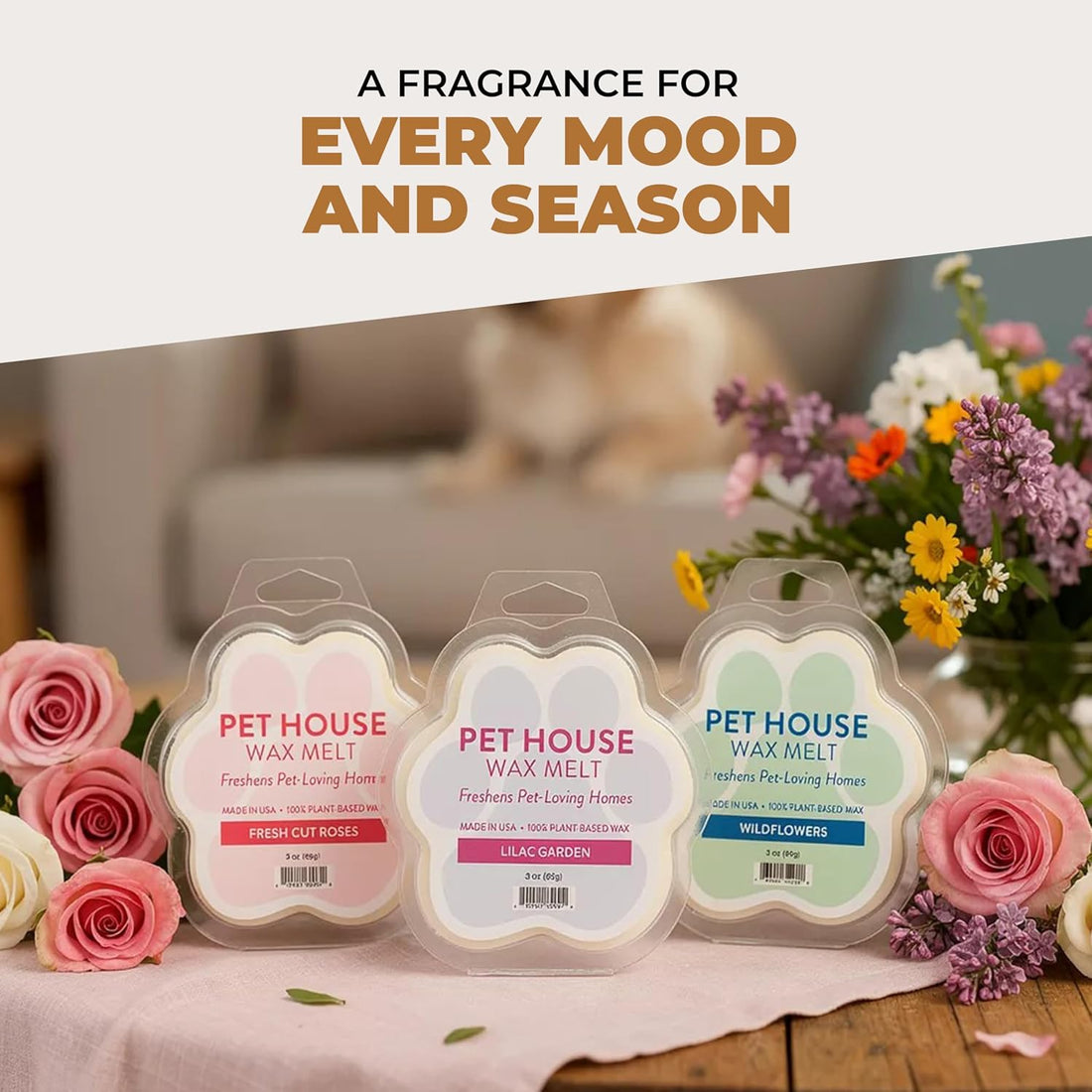 Ocean Driftwood Spring and Summer Wax Melts Plant-Based Wax, Pet House