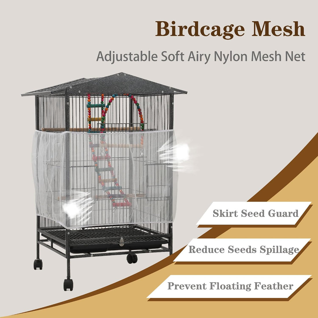 Large Parakeet Cage,Small Bird Cage,Cockatiel Cage for Birds