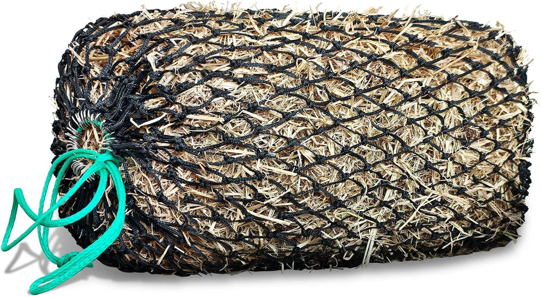 Slow Feed Hay Net, Square Bale PE Horse Hay Net with Drawstring