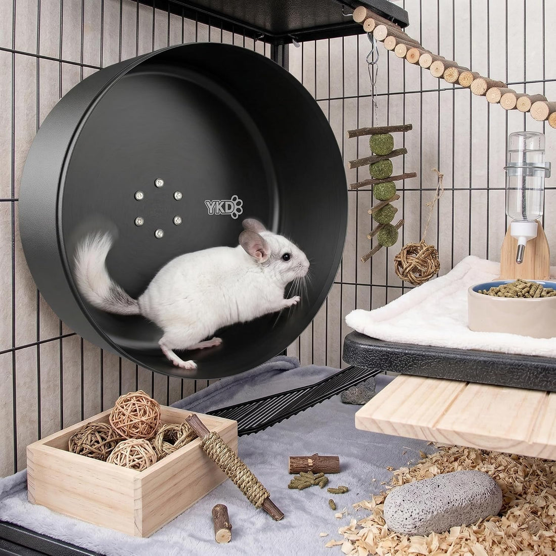 15" Aluminum Alloy Silent Chinchilla Exercise Wheel