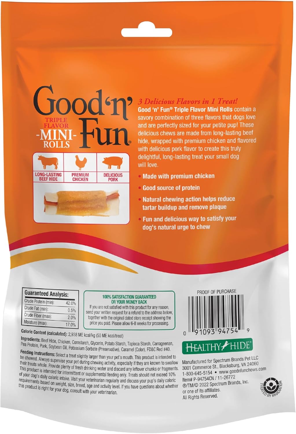 GOOD 'N' FUN Mini Rolls Long-Lasting Treat for Small Dogs