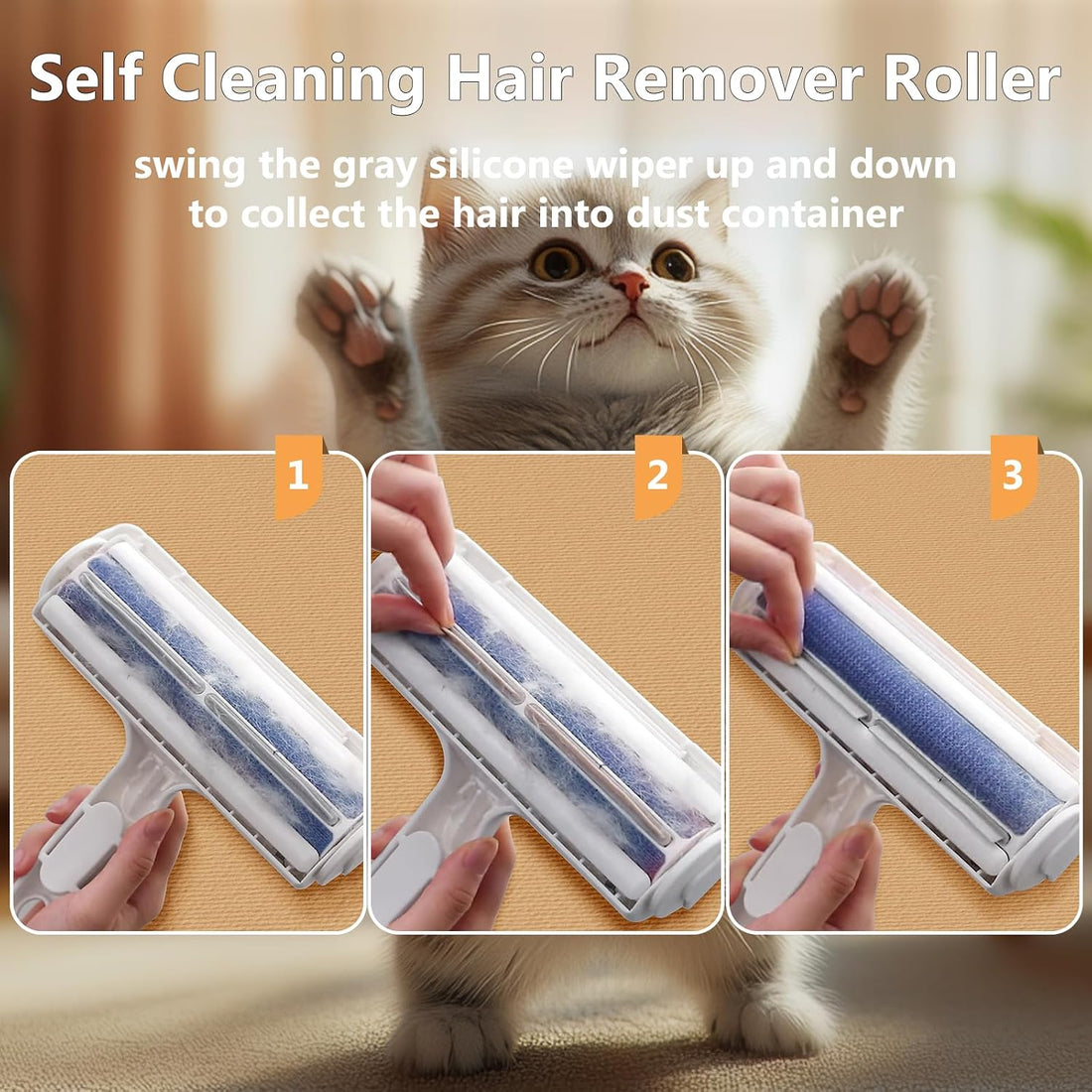 ACE2ACE Pet Hair Removal Tool, Reusable Lint Roller for Pet Hair