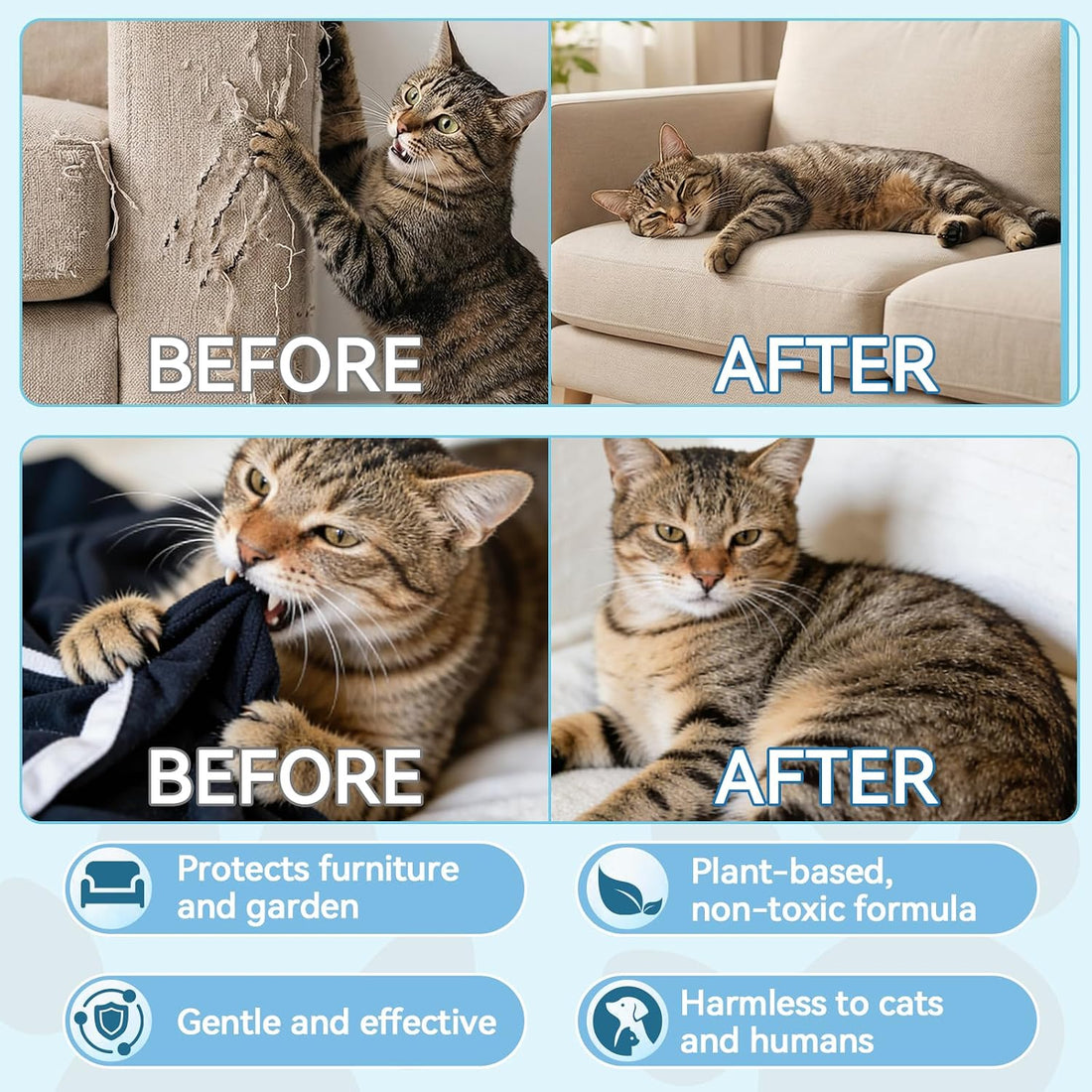 Cat Deterrent Spray for Furniture and Carpets