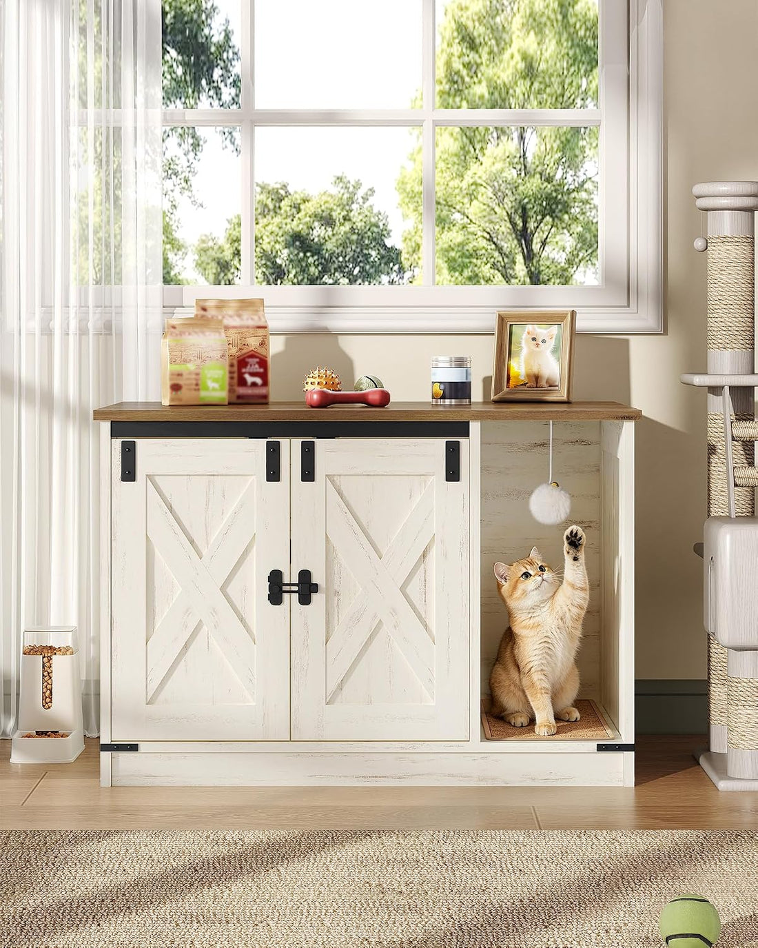 Hzuaneri Cat Litter Box Enclosure