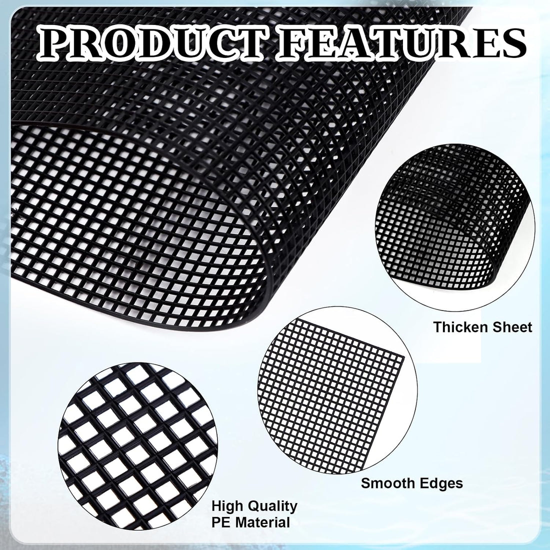 8Pcs Plastic Mesh Canvas Sheets Embroidery Aquarium Fish Tank Divider