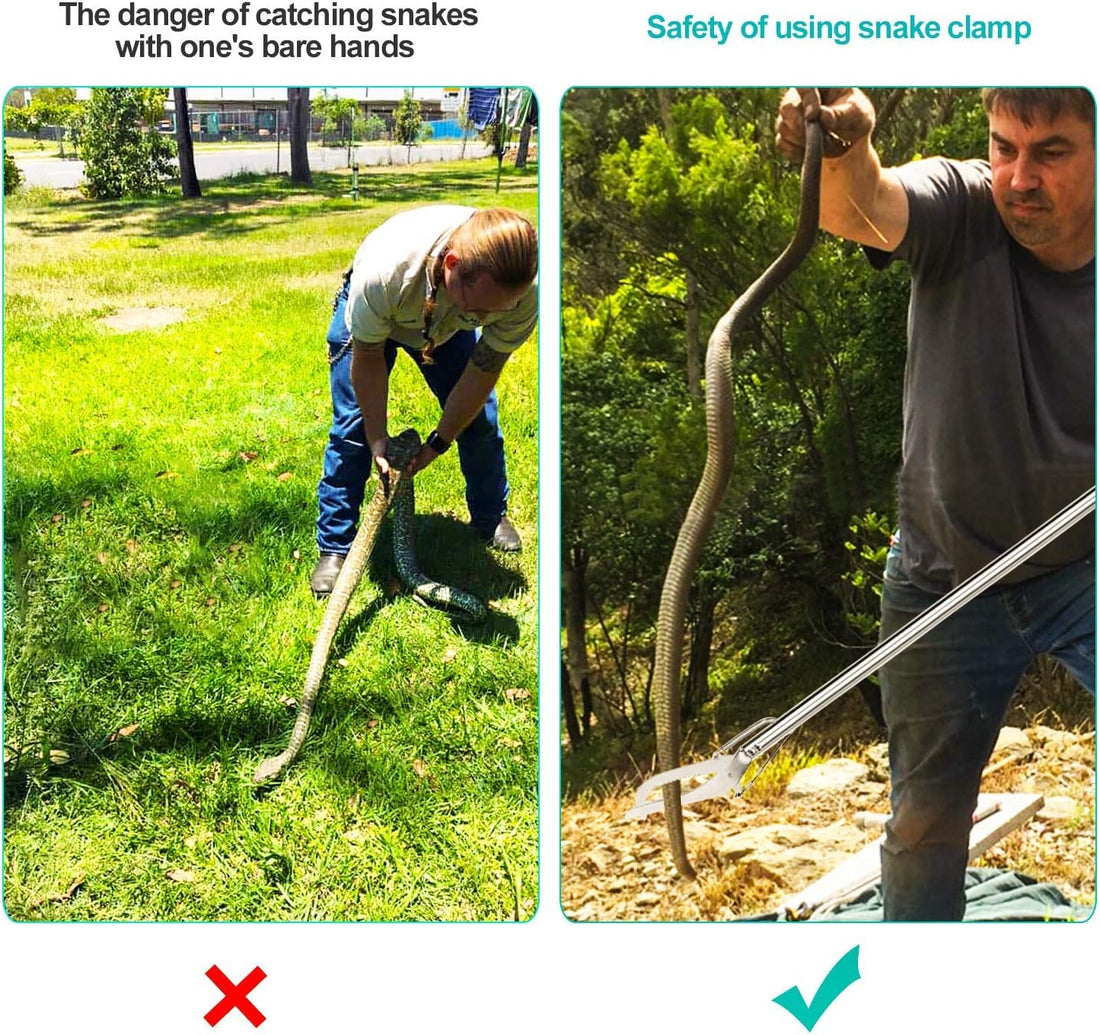 60“ Professional Snake Tongs - Extra Long Snake Catcher Tongs Grabber