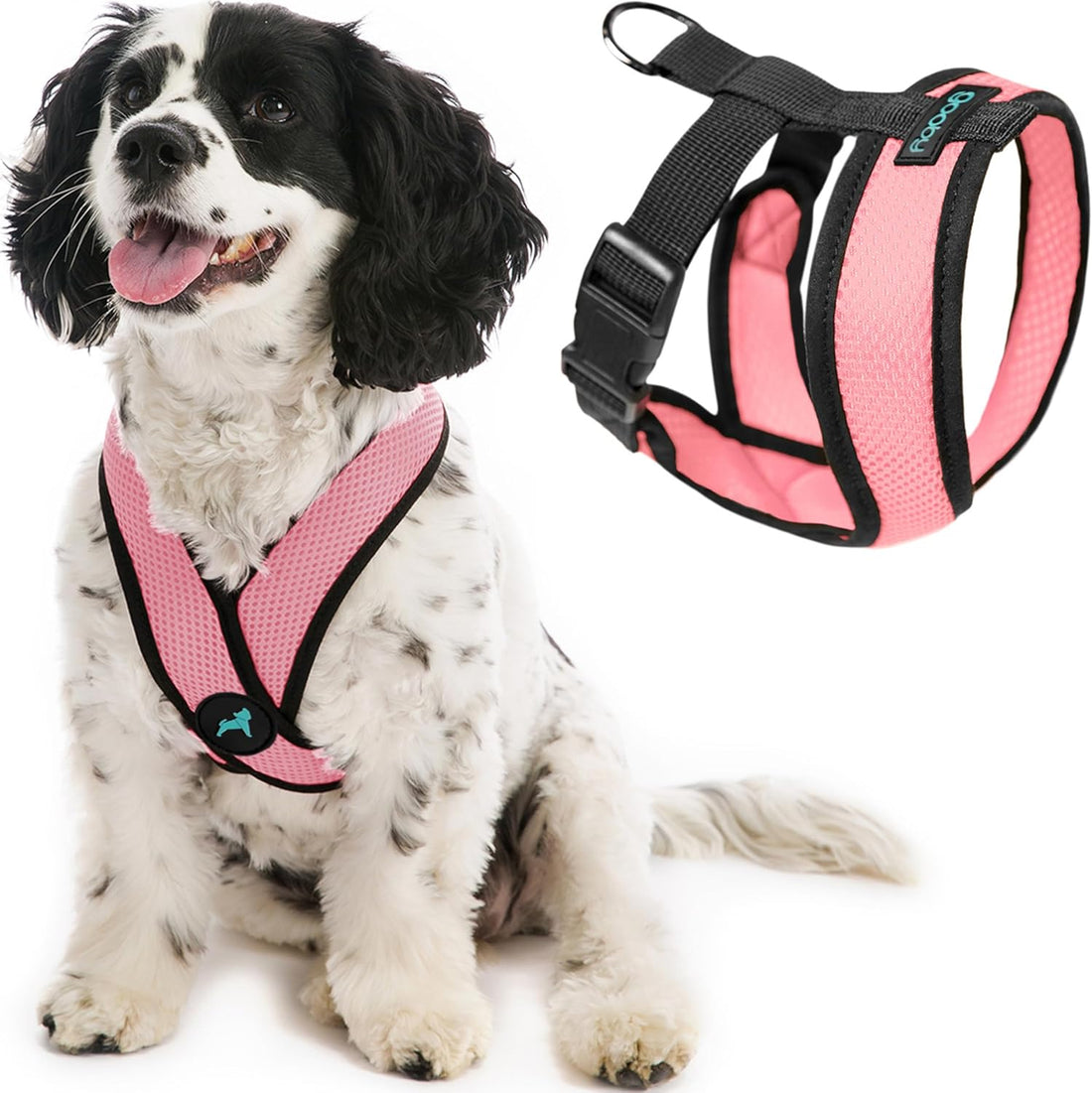 Gooby Comfort X Head-in Dog Harness, Choke-Free, Blue, Medium