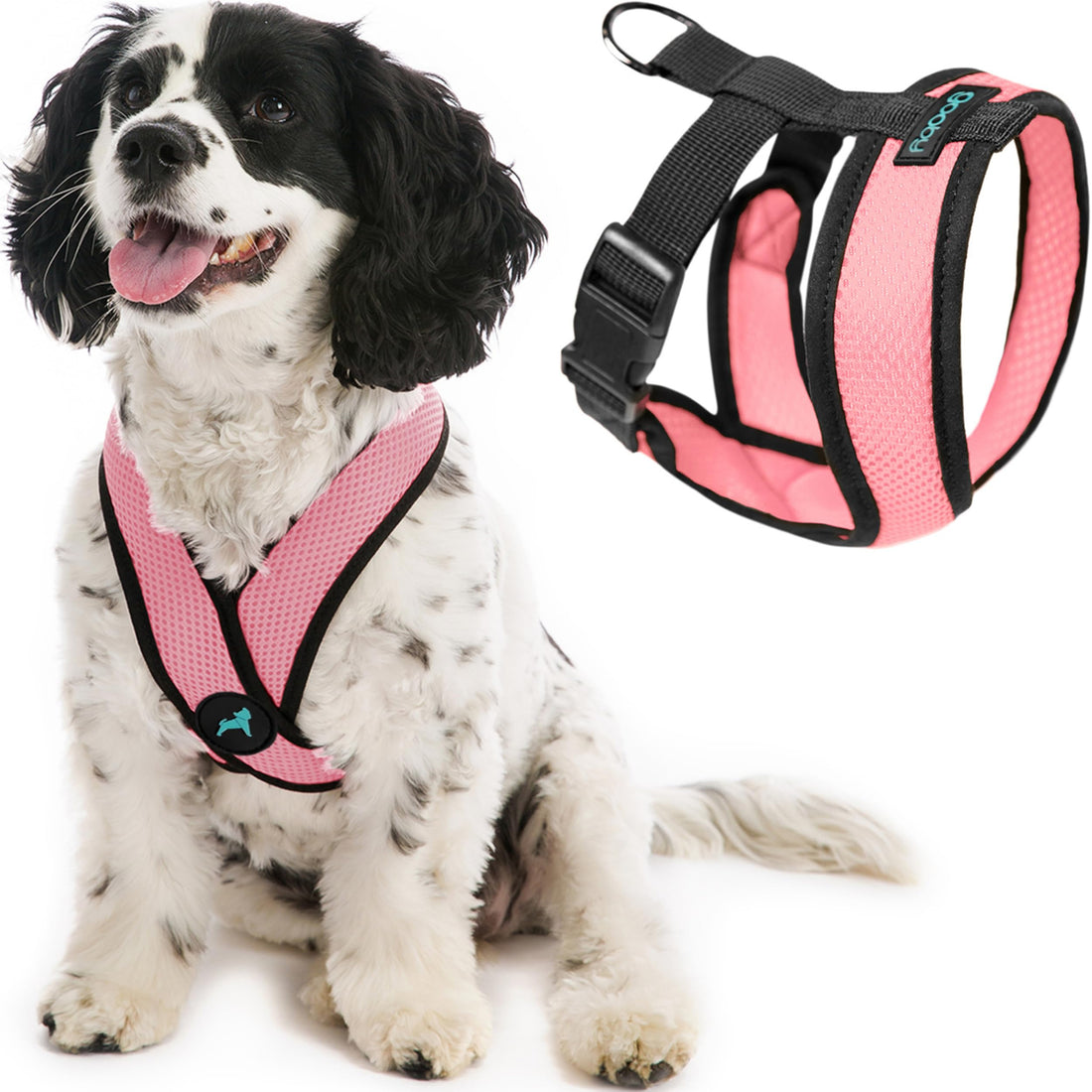Gooby Comfort X Head in Harness - Pink