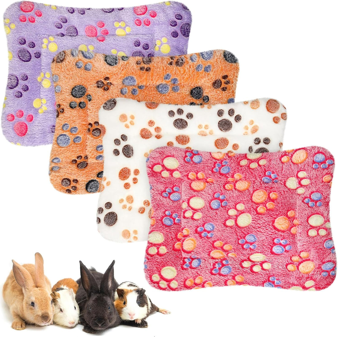 Haull 4 Pcs Waterproof Guinea Pig Bedding Mat, Tie Dyed, 13 x 10