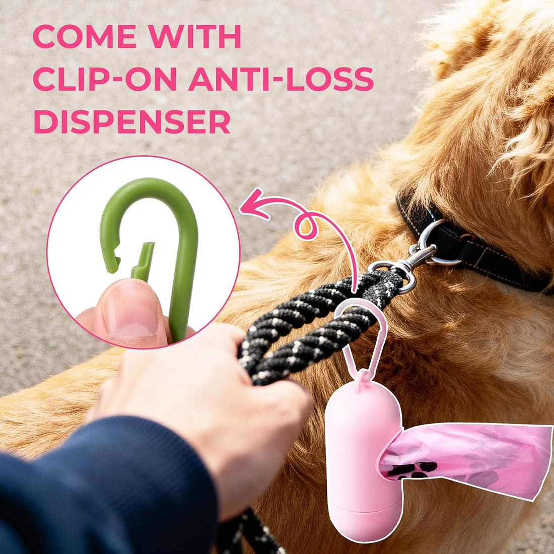 Dyforce 600 Count Dog Poop Bags Rolls with Dispenser