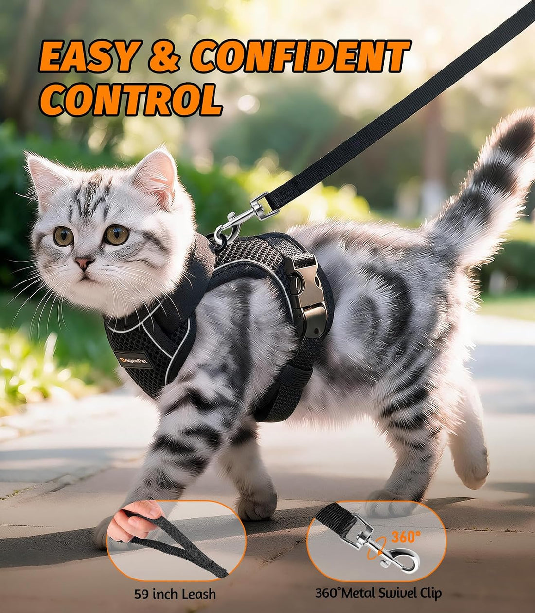 Cat Harness and Leash for Walking