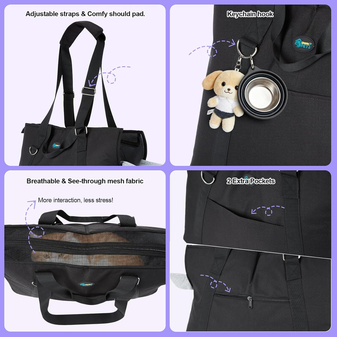 Ownpets Large Dog Purse Carrier