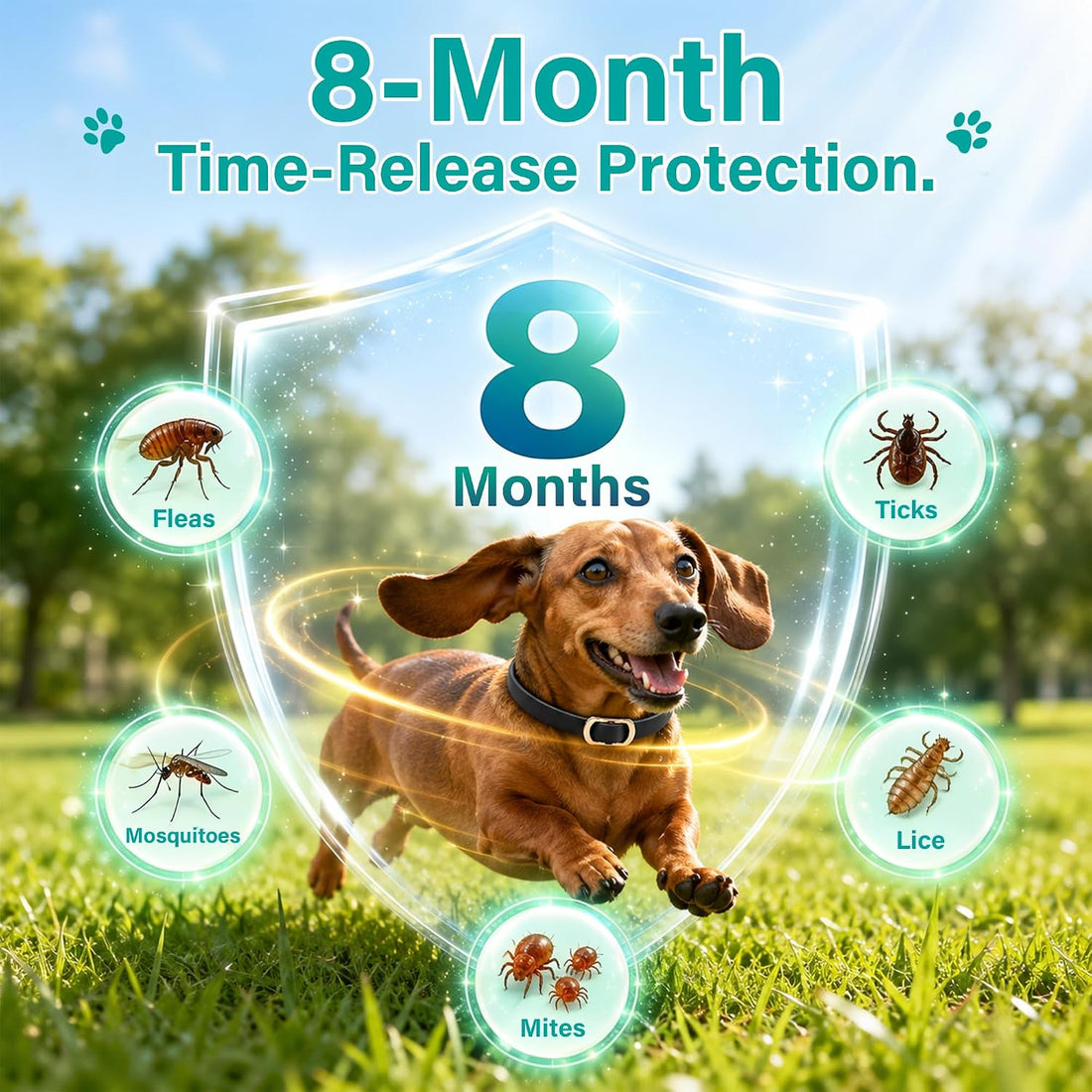 6 Packs Flea & Tick Collar for Dogs