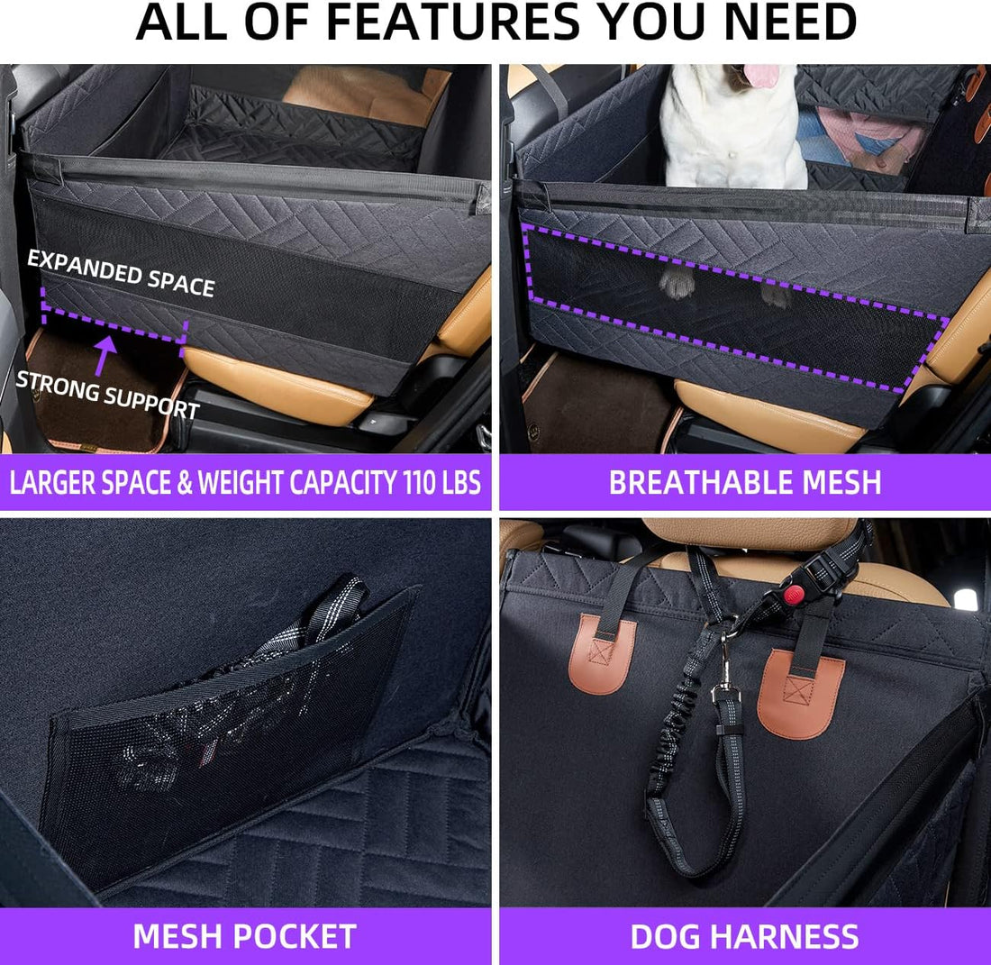 TKYZ Large Dog Car Seat,Back Seat Extender for Dogs,Waterproof Medium