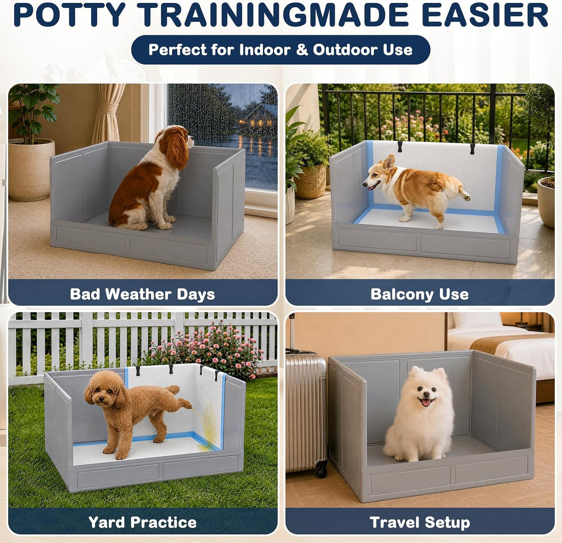BoYata Dog Litter Box with High Walls