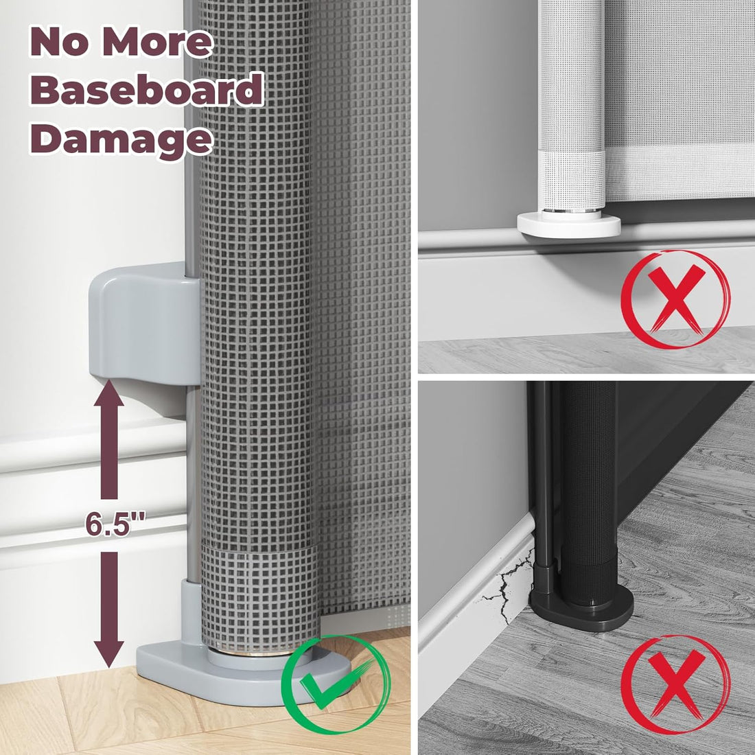 Cideny Retractable Baby Gate for Stairs & Doorways