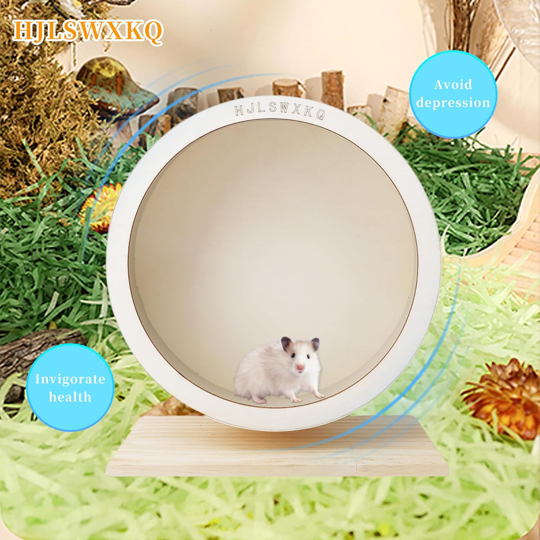 13 inch Large Silent Wooden Chinchilla Wheel with Removable Track