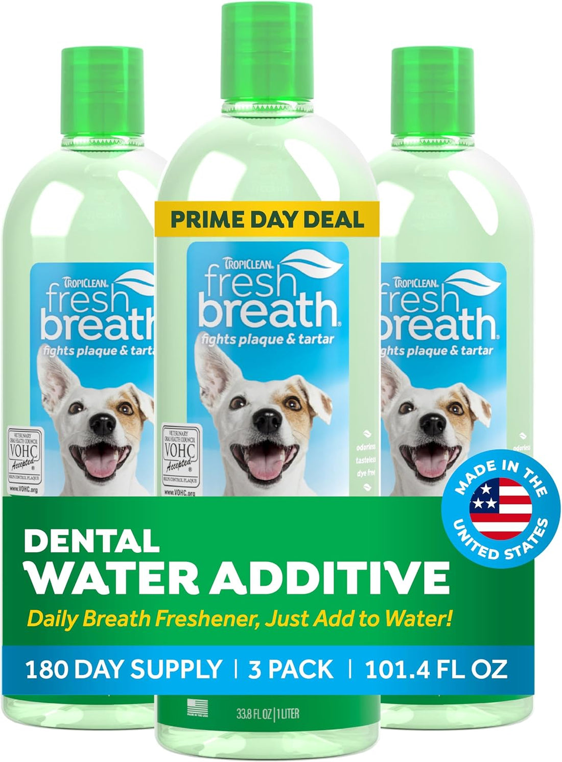 TropiClean Fresh Breath Max Strenth Water Additive, Teeth Cleaning